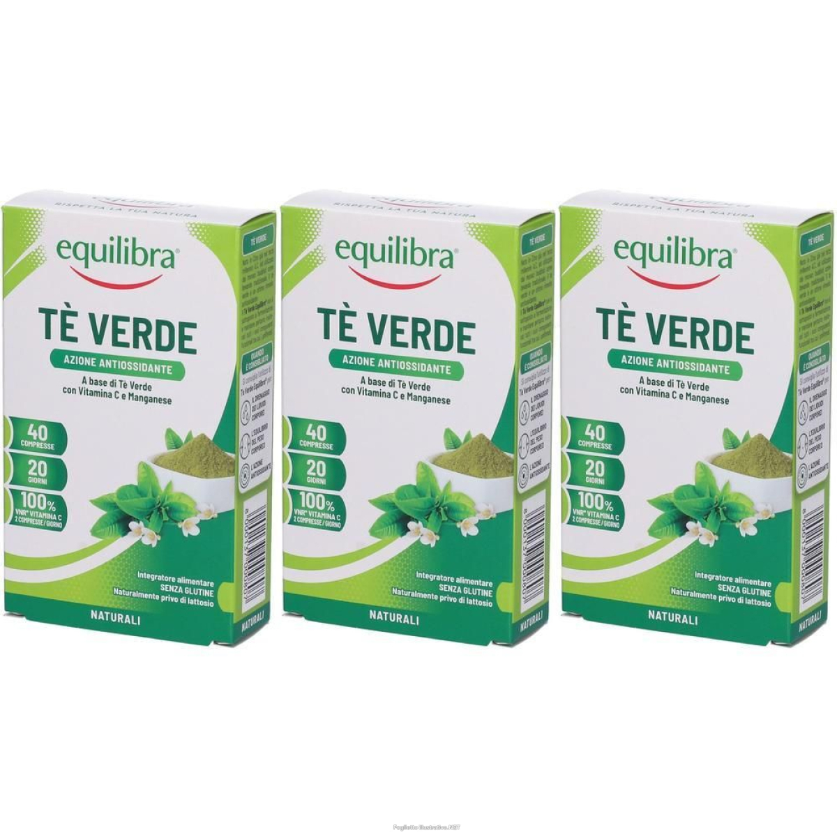 Acquista Online equilibra te' verde 40 compresse 3x40 g e Cerca l'offerta più bassa