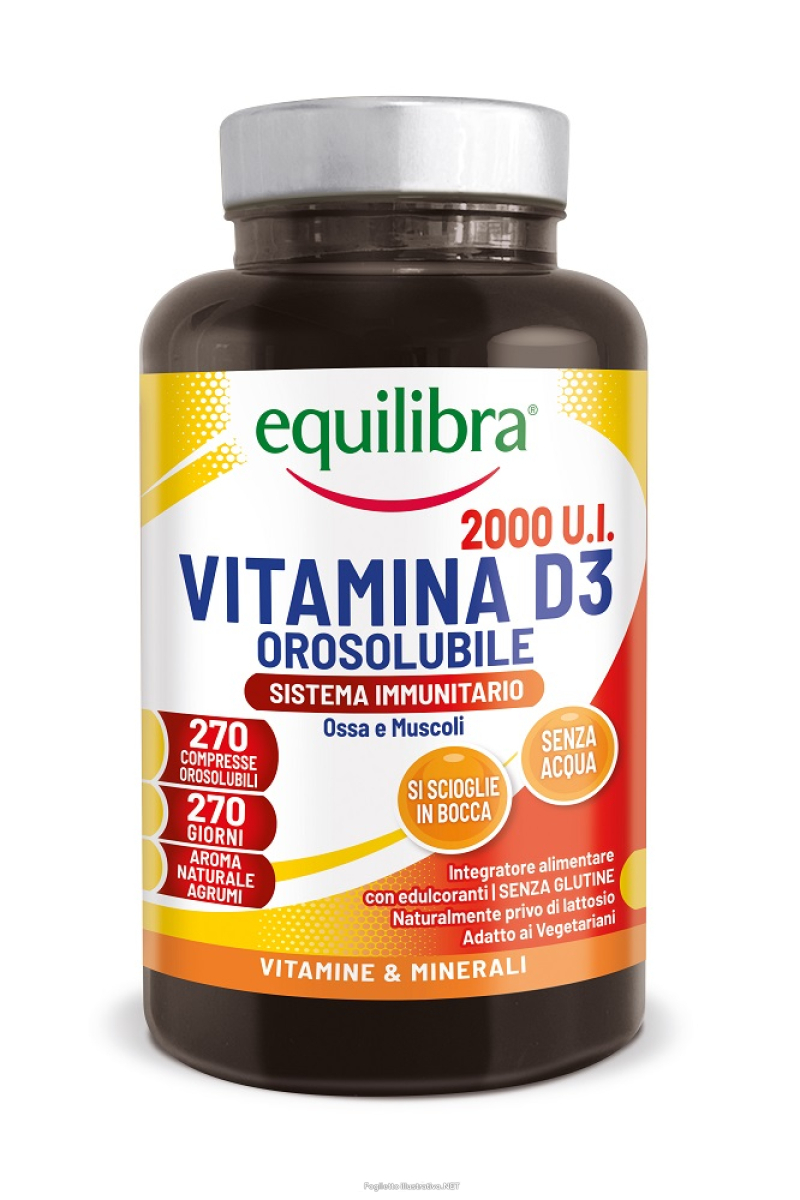 Acquista Online equilibra vitamina d3 2000 u.i. per sistema immunitario ossa e muscoli 270 compresse orosolubili e Cerca l'offerta più bassa