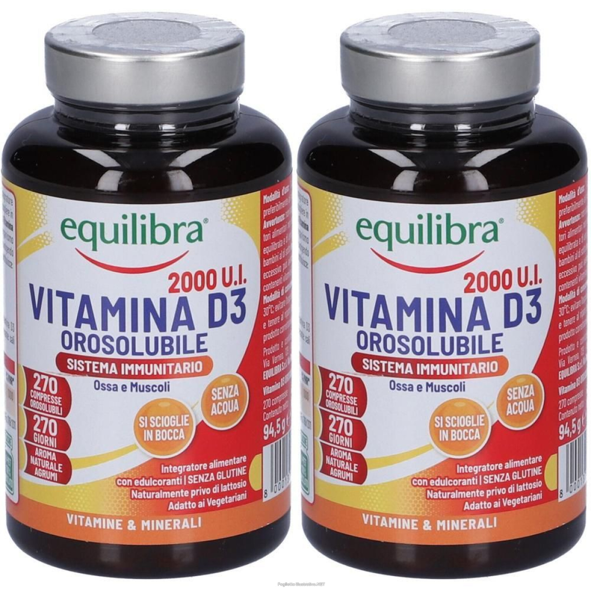 Acquista Online equilibra vitamina d3 orosolubile 2x94,5 g compresse e Cerca l'offerta più bassa