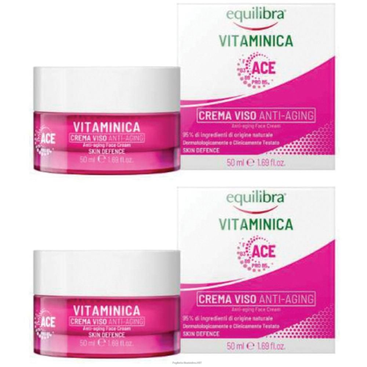 Acquista Online equilibra vitaminica crema viso anti-age 2x50 ml e Cerca l'offerta più bassa