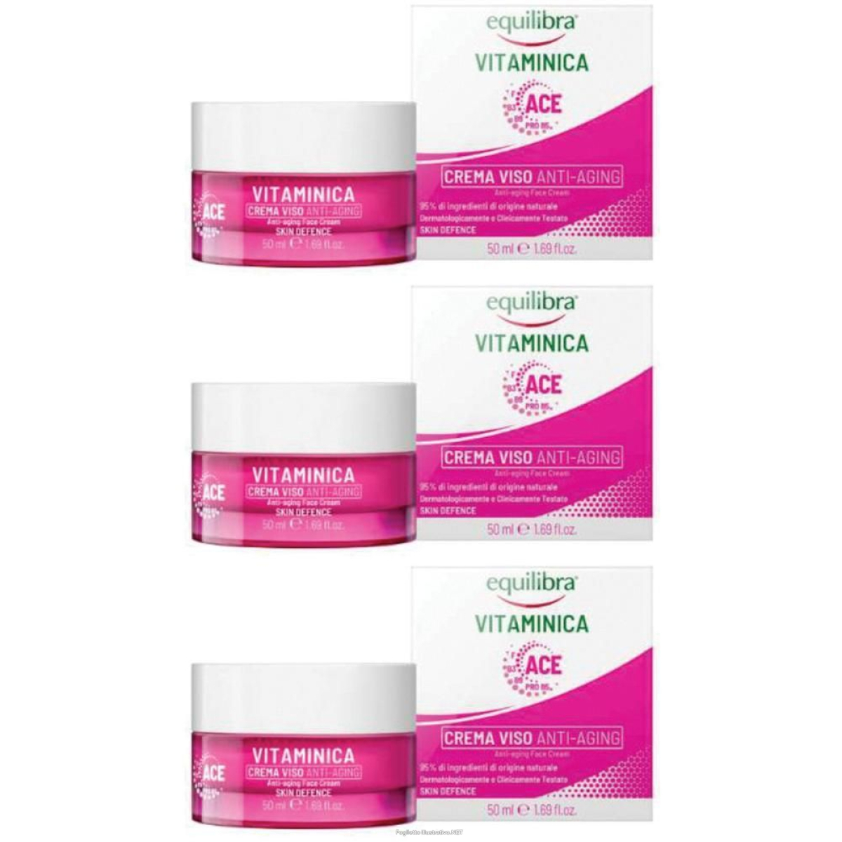 Acquista Online equilibra vitaminica crema viso anti-age 3x50 ml e Cerca l'offerta più bassa