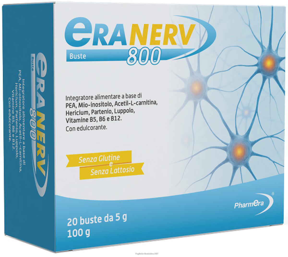 Acquista Online eranerv 800 integratore per il sistema nervoso e stati di tensione 20 bustine e Cerca l'offerta più bassa