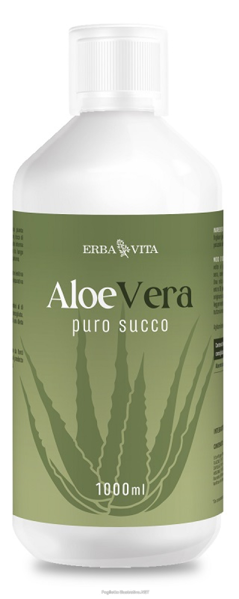 Acquista Online erba vita aloe vera puro succo integratore per il benessere digestivo e la funzione depurativa 1000ml e Cerca l'offerta più bassa