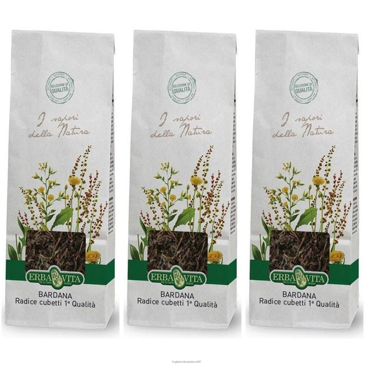 Acquista Online erba vita bardana 1 qualita' radice cubetti 3x100 g e Cerca l'offerta più bassa