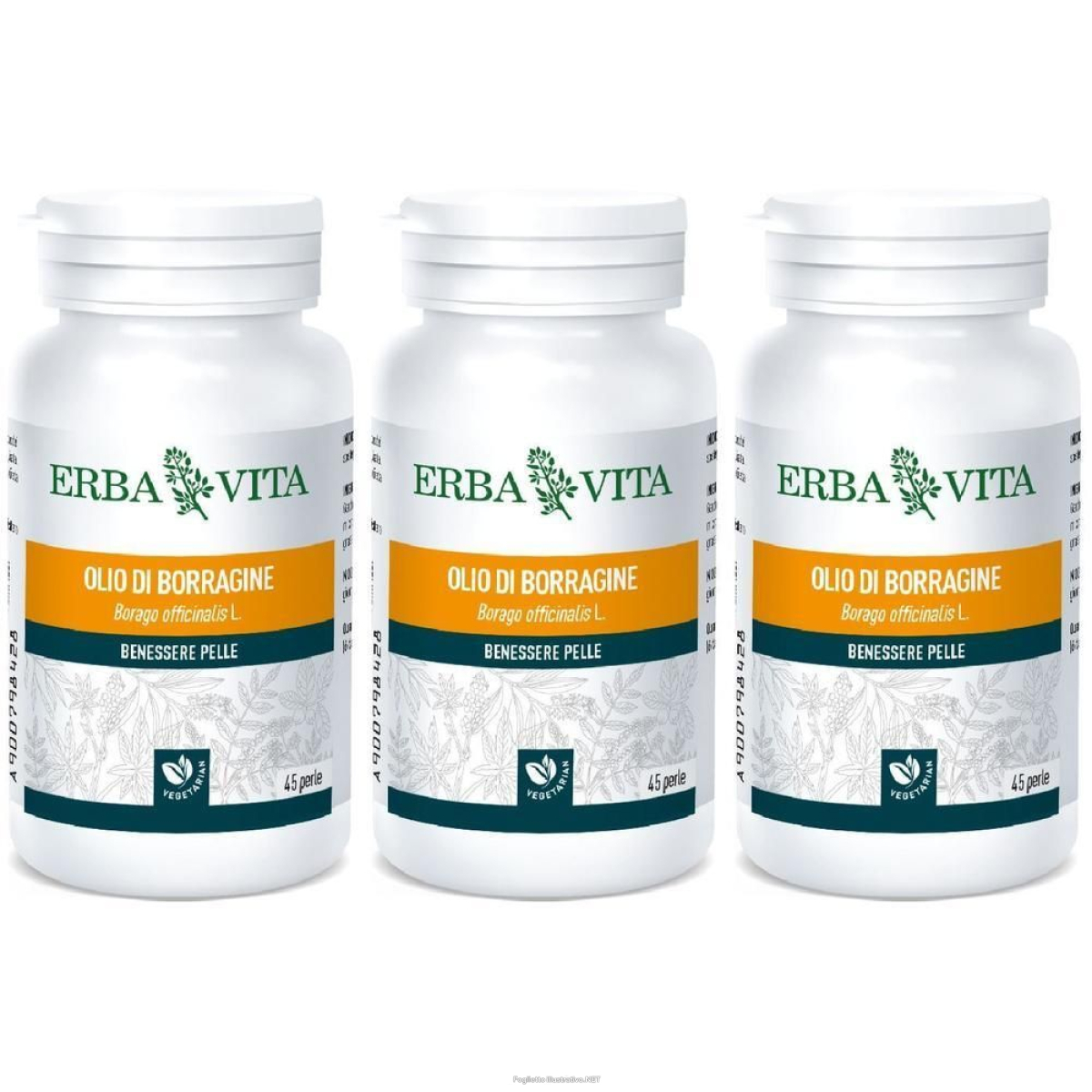 Acquista Online erba vita borragine in perle 3x45 pz e Cerca l'offerta più bassa