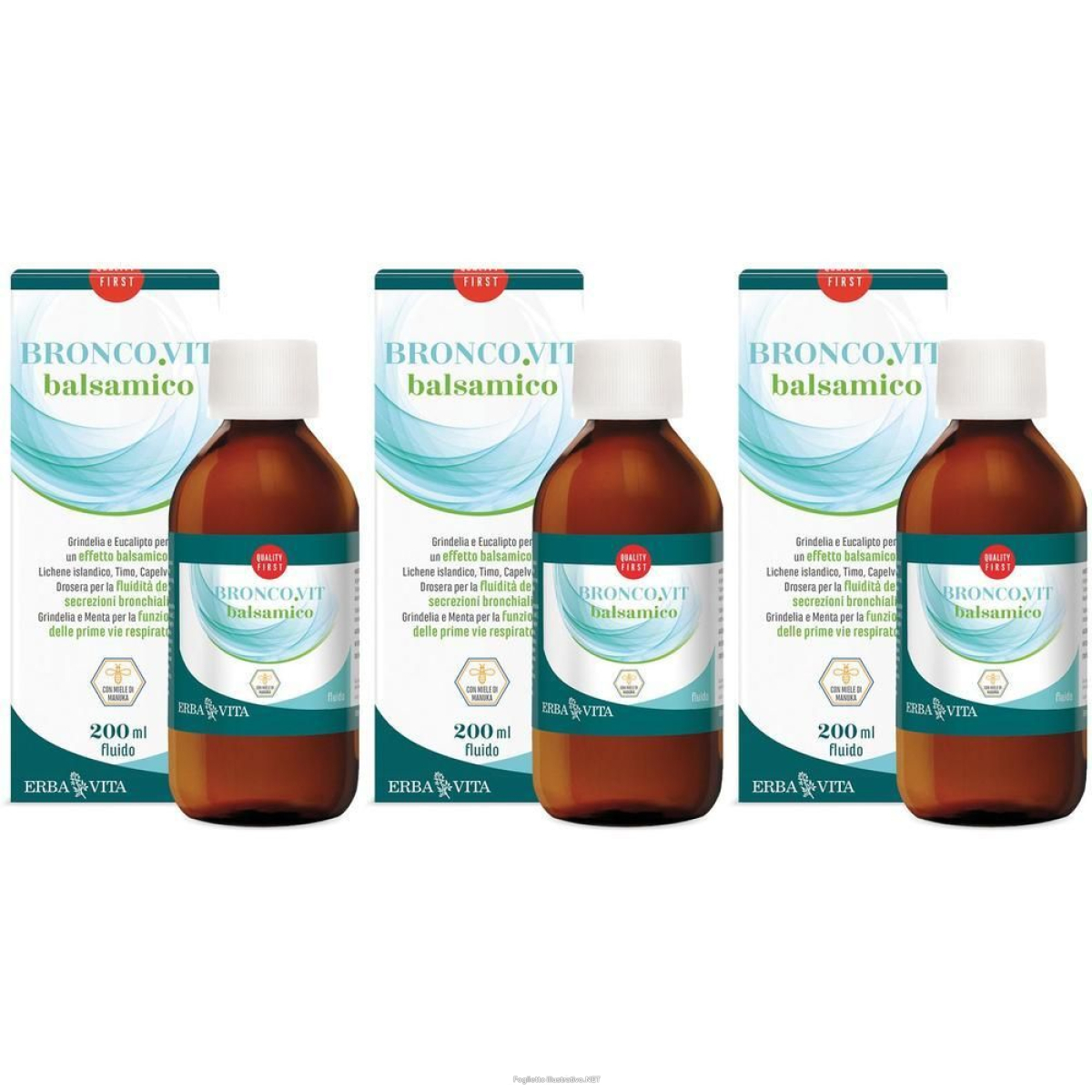 Acquista Online erba vita bronco.vit fluido balsamico soluzione orale 3x200 ml soluzio e Cerca l'offerta più bassa