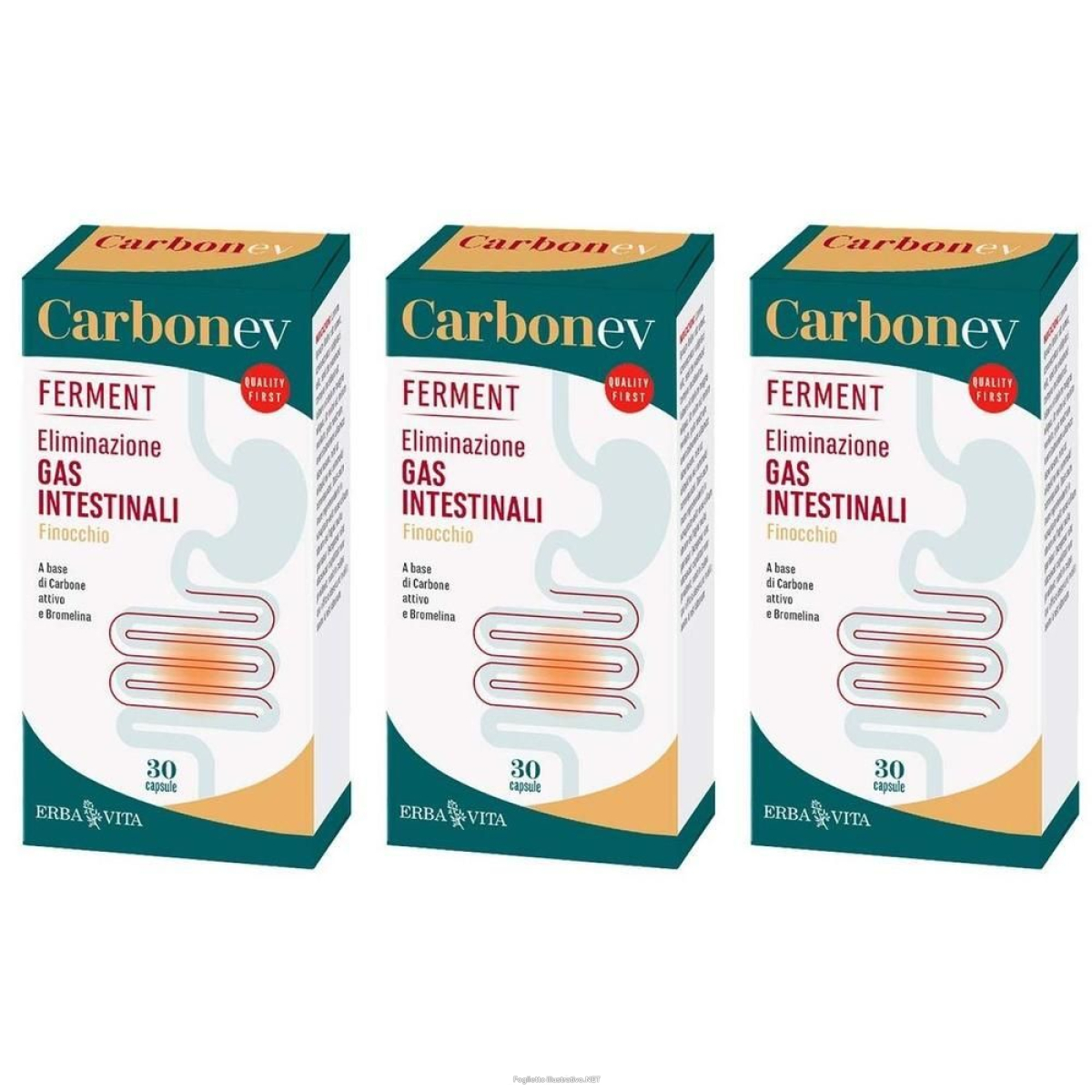 Acquista Online erba vita carbonev ferment capsule 3x15 g e Cerca l'offerta più bassa