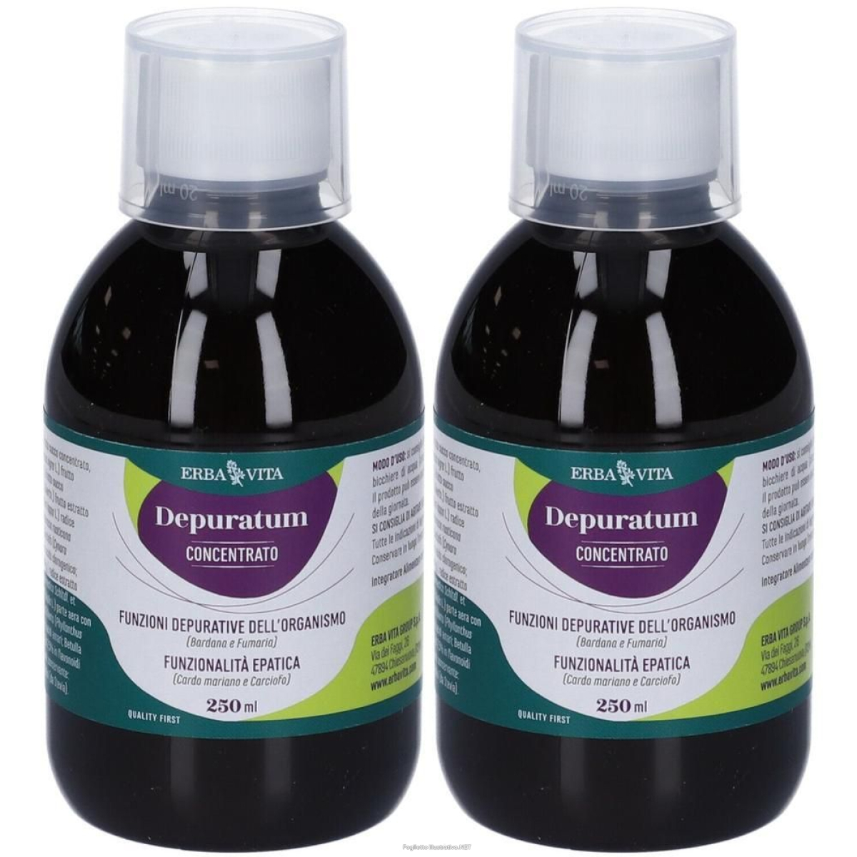 Acquista Online erba vita depuratum concentrato soluzione orale 2x250 ml ora e Cerca l'offerta più bassa