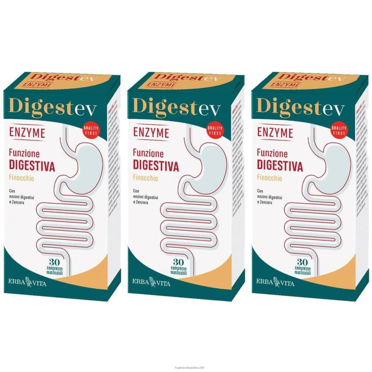 Acquista Online erba vita digestev enzyme compresse 3x30 g e Cerca l'offerta più bassa