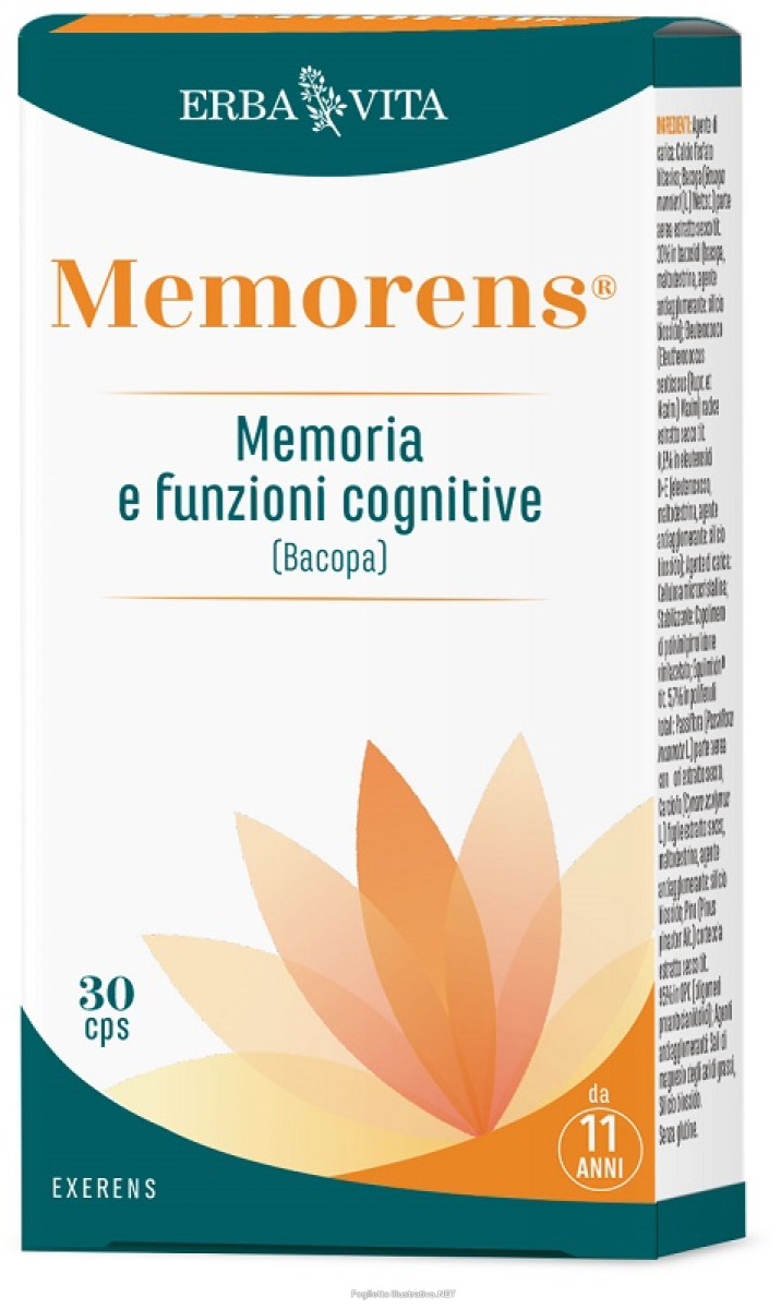 Acquista Online erba vita exerens - memorens integratore memoria e funzioni cognitive 30 capsule e Cerca l'offerta più bassa