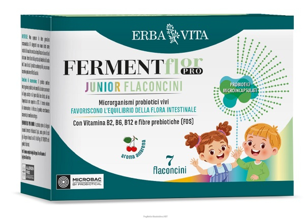 Acquista Online erba vita fermentflor pro junior integratore per il benessere intestinale dei bambini 7 flaconcini da 10 ml e Cerca l'offerta più bassa