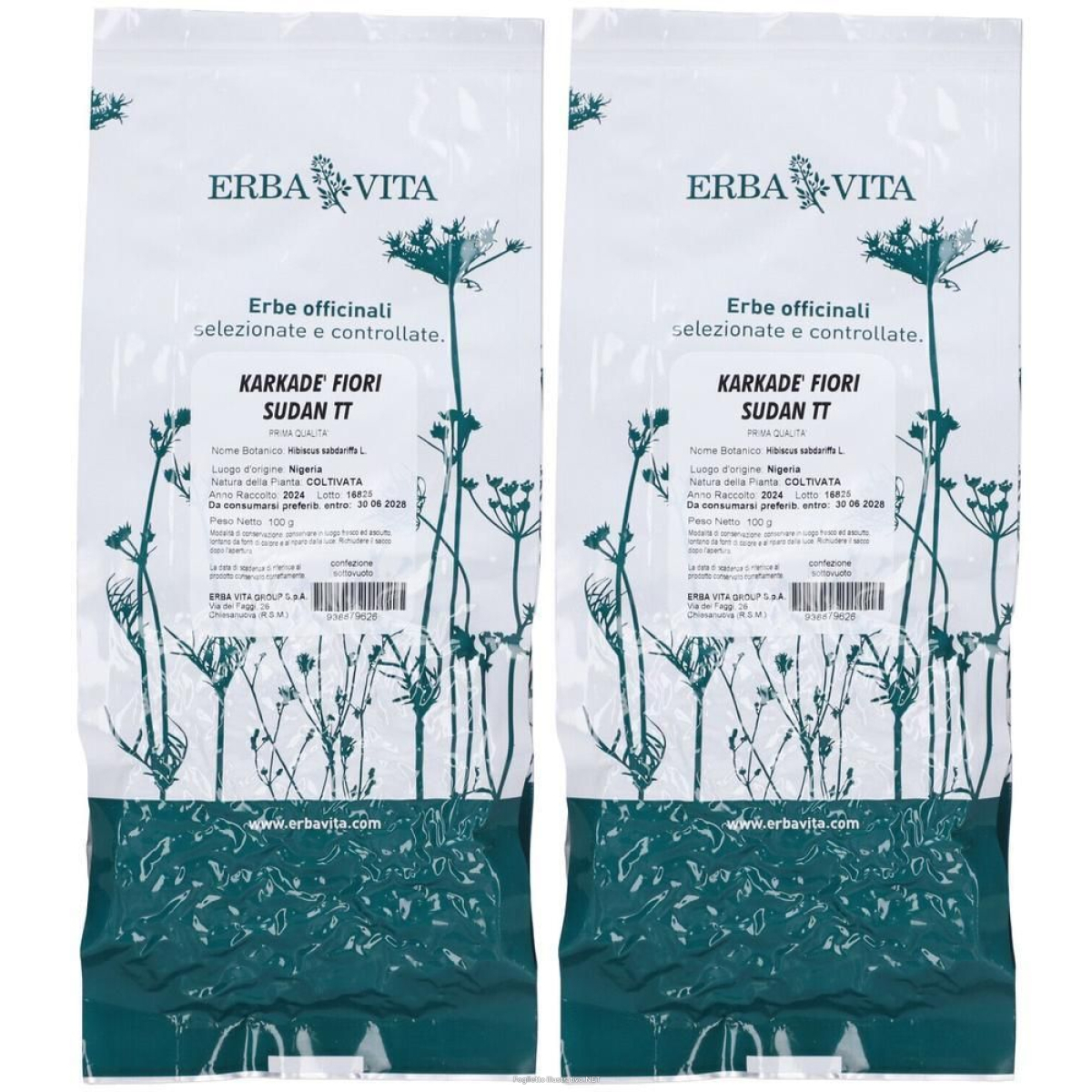 Acquista Online erba vita karkadé taglio tisana prima qualità 2x100 g e Cerca l'offerta più bassa