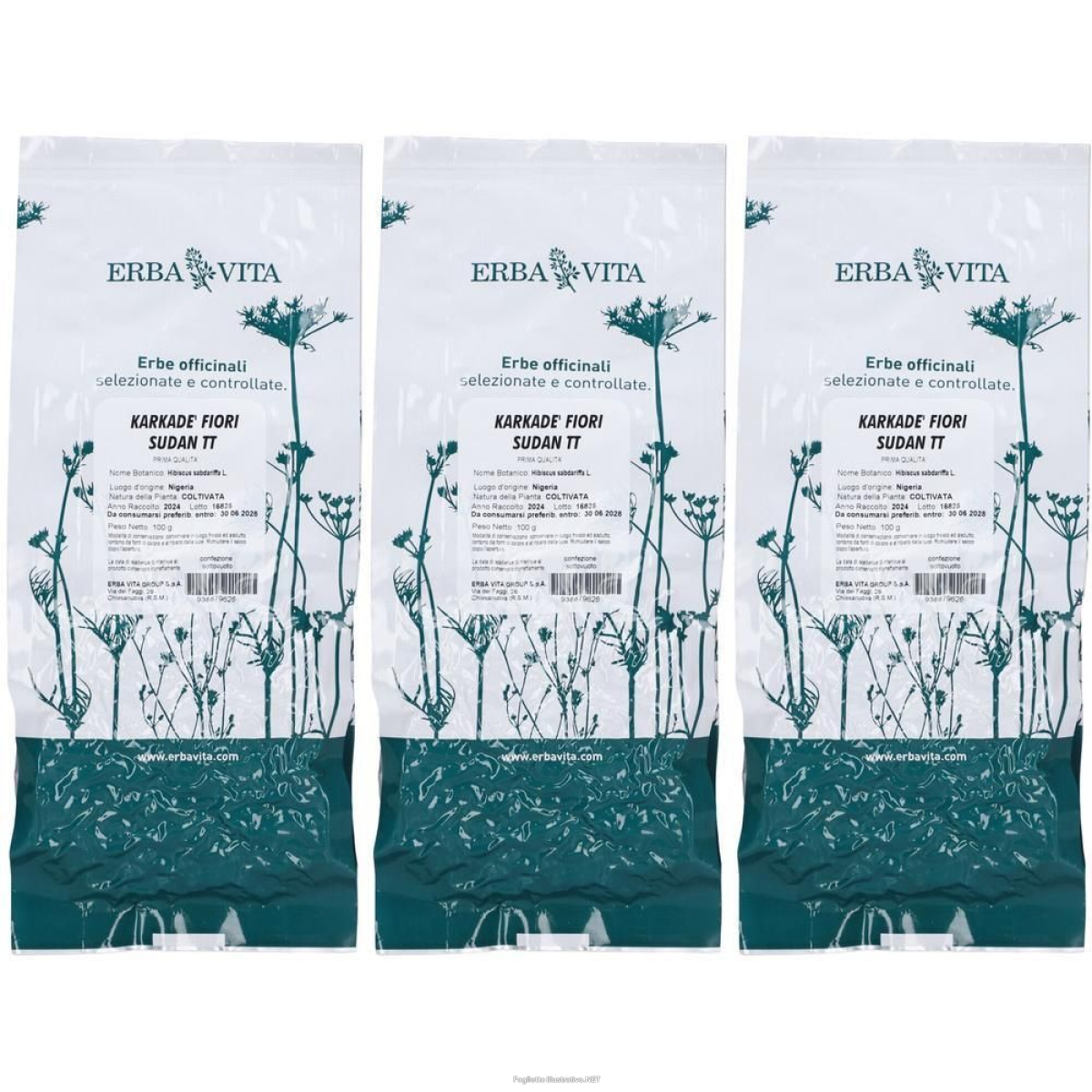 Acquista Online erba vita karkadé taglio tisana prima qualità 3x100 g e Cerca l'offerta più bassa