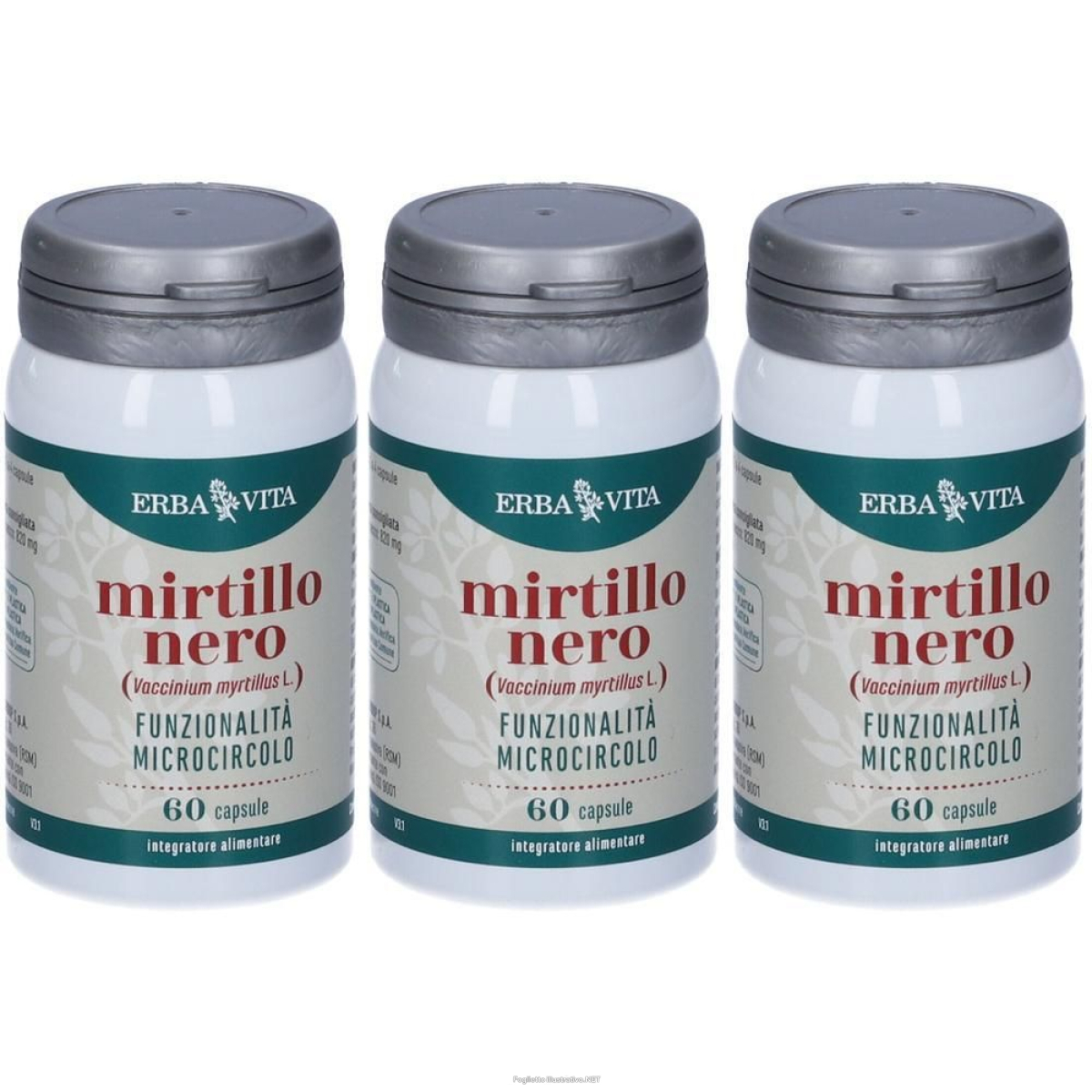 Acquista Online erba vita mirtillo nero 3x30 g capsule e Cerca l'offerta più bassa