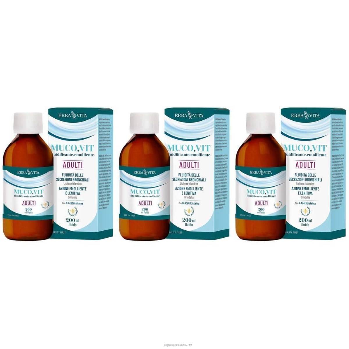 Acquista Online erba vita muco.vit fluido adulti soluzione orale 3x200 ml or e Cerca l'offerta più bassa
