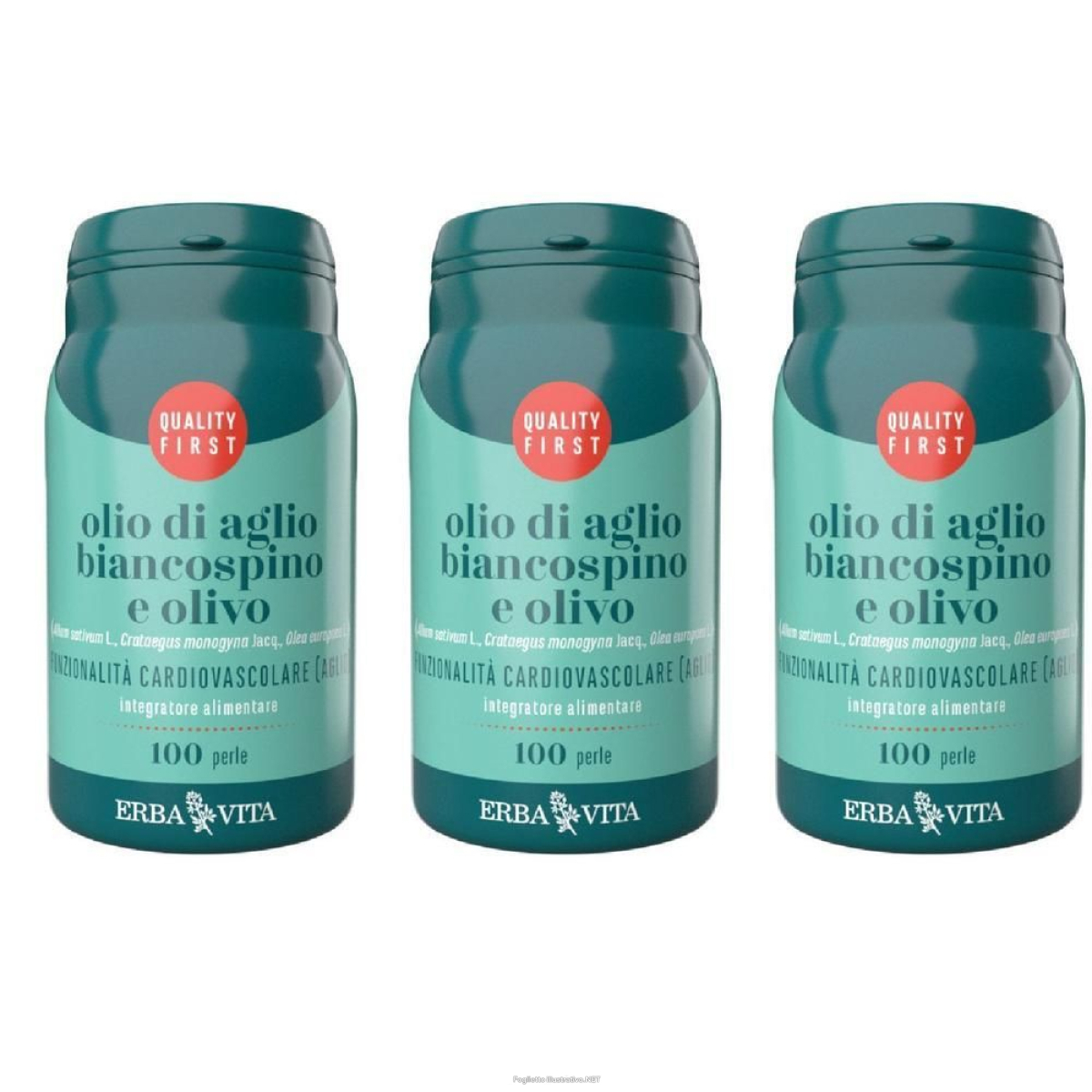 Acquista Online erba vita olio di aglio biancospino e olivo 3x71,5 g perle e Cerca l'offerta più bassa