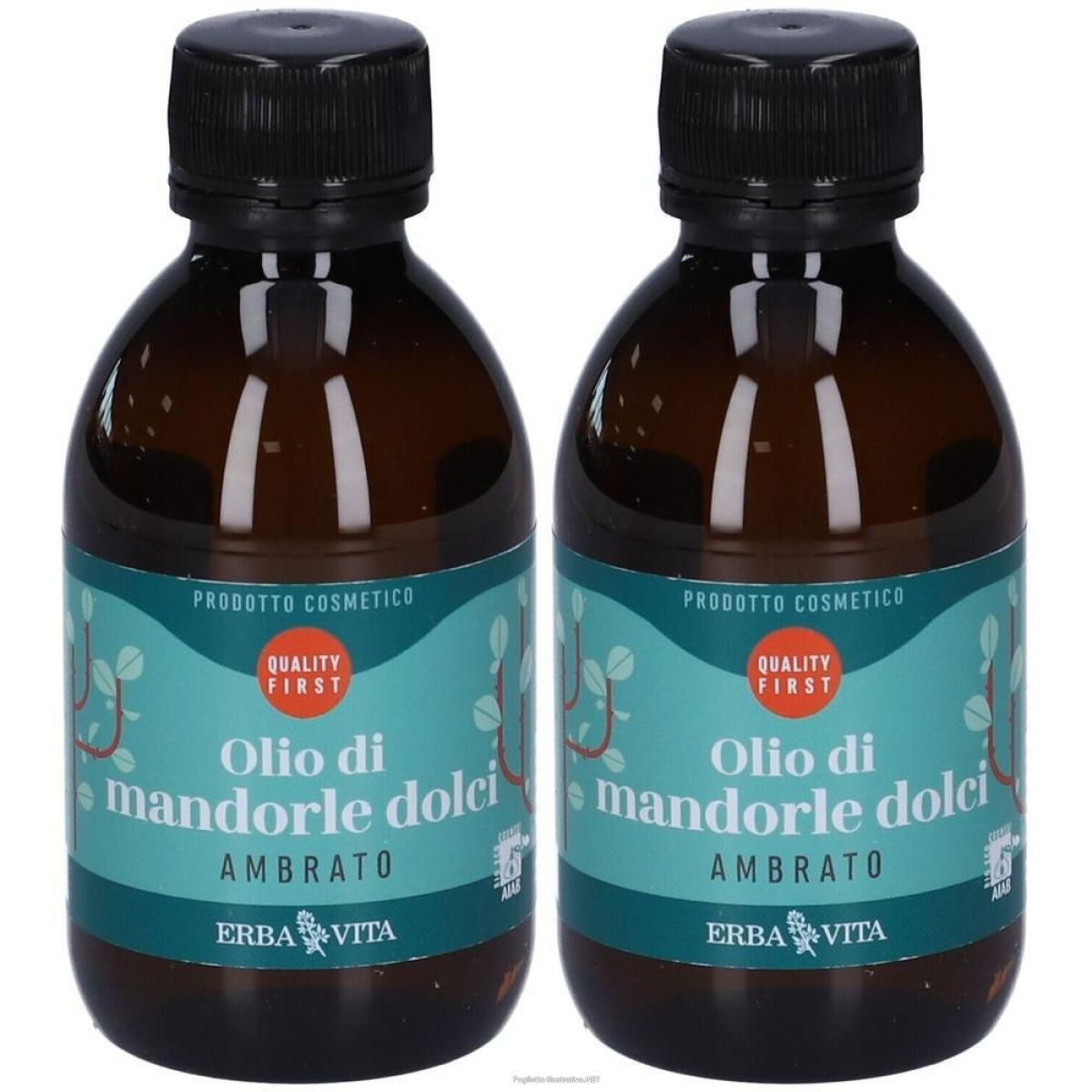 Acquista Online erba vita olio di mandorle dolci profumato ambrato 2x200 ml e Cerca l'offerta più bassa