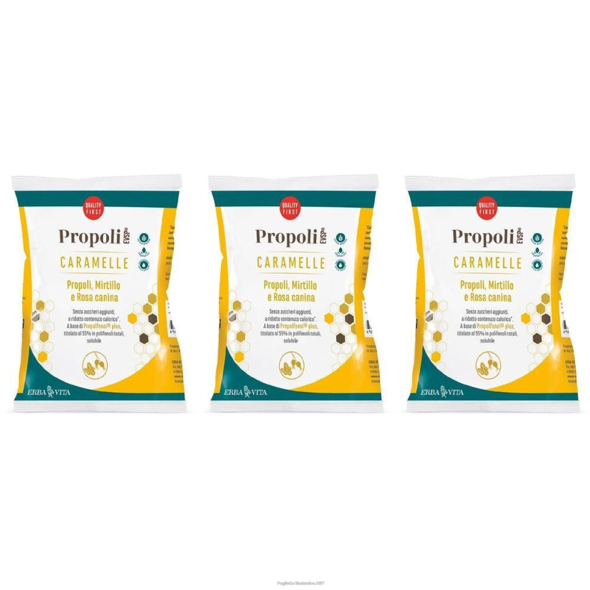 Acquista Online erba vita propoli evsp® 3x65 g caramelle e Cerca l'offerta più bassa