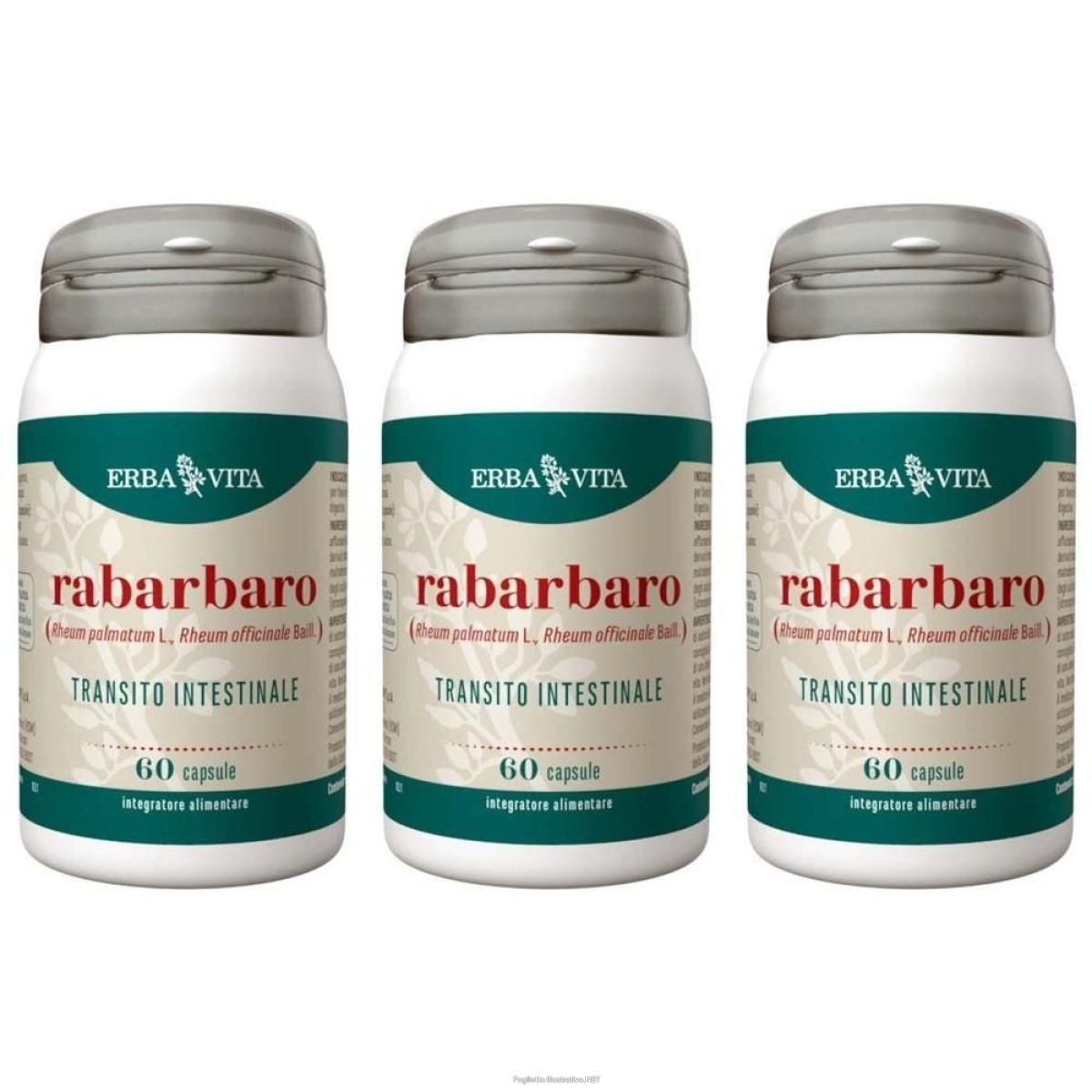 Acquista Online erba vita rabarbaro capsule 3x30 g e Cerca l'offerta più bassa
