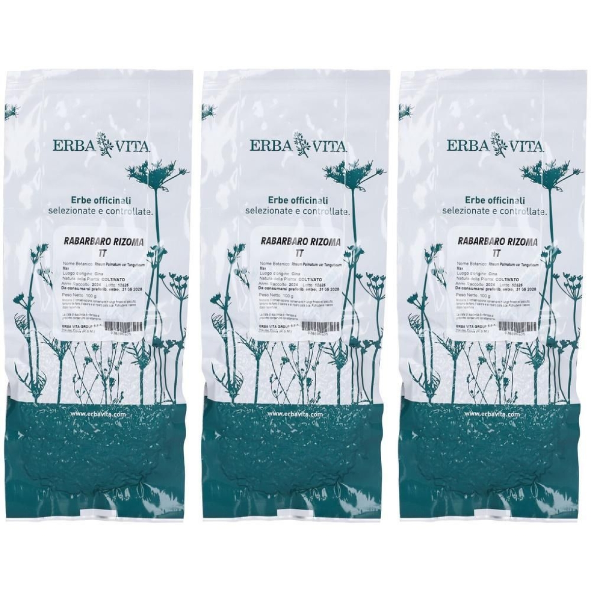 Acquista Online Erba vita rabarbaro taglio tisana rizoma 3x100 g e Cerca l'offerta più bassa