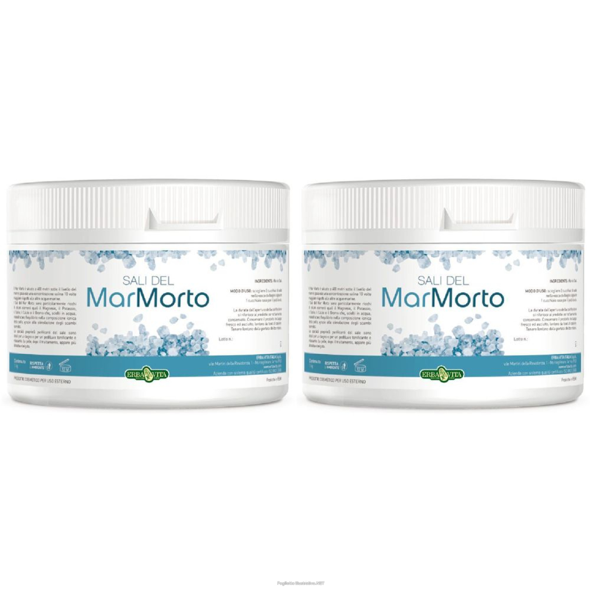 Acquista Online erba vita sali del mar morto set da 2 2x1000 g sale e Cerca l'offerta più bassa