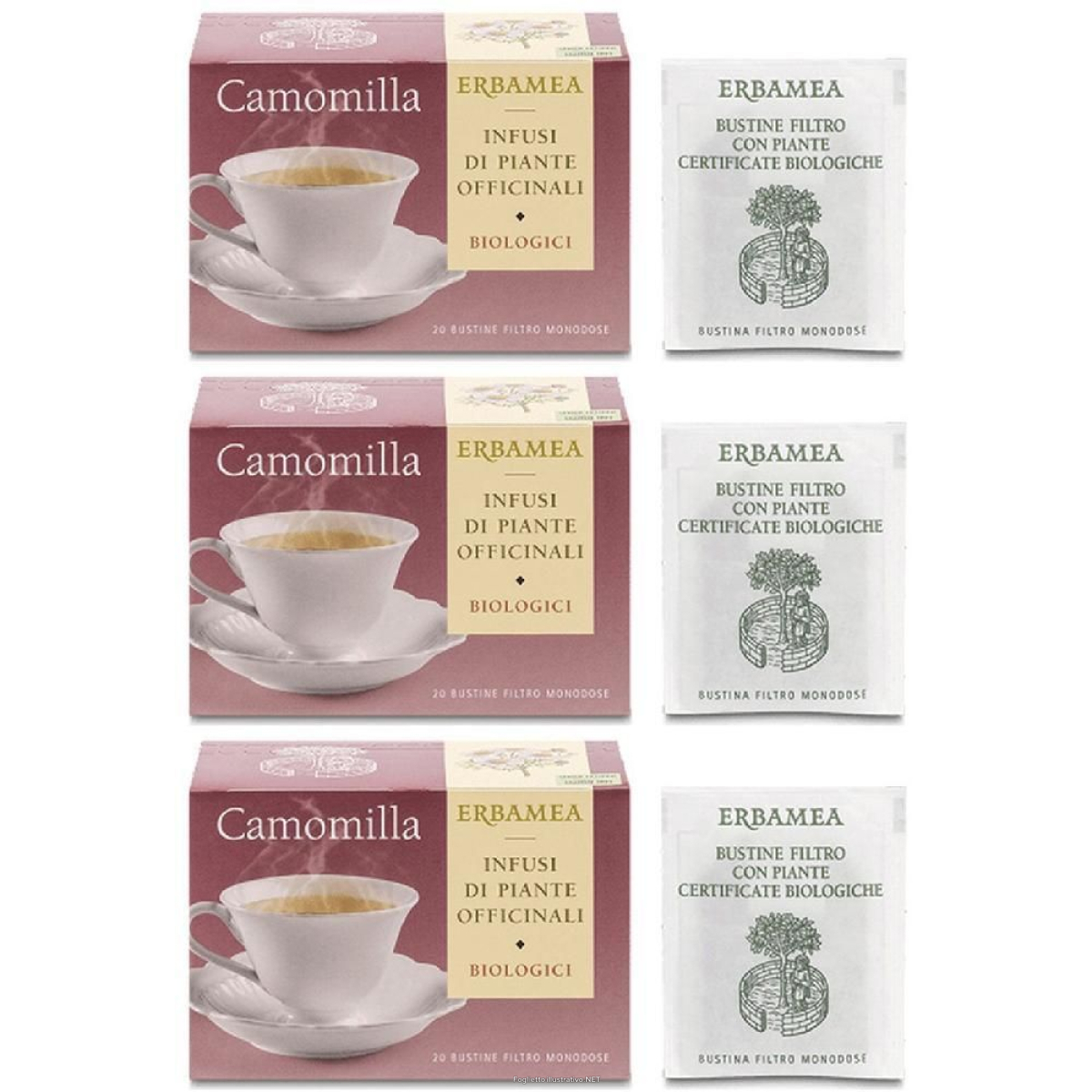 Acquista Online erbamea camomilla bustine filtro 3x20 pz filtro e Cerca l'offerta più bassa