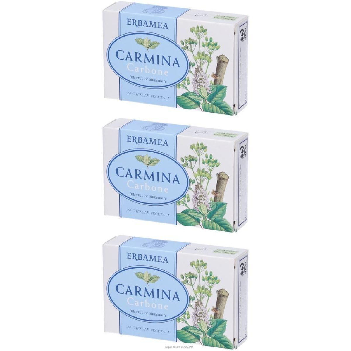 Acquista Online erbamea carmina carbone capsule vegetali 3x12 g e Cerca l'offerta più bassa