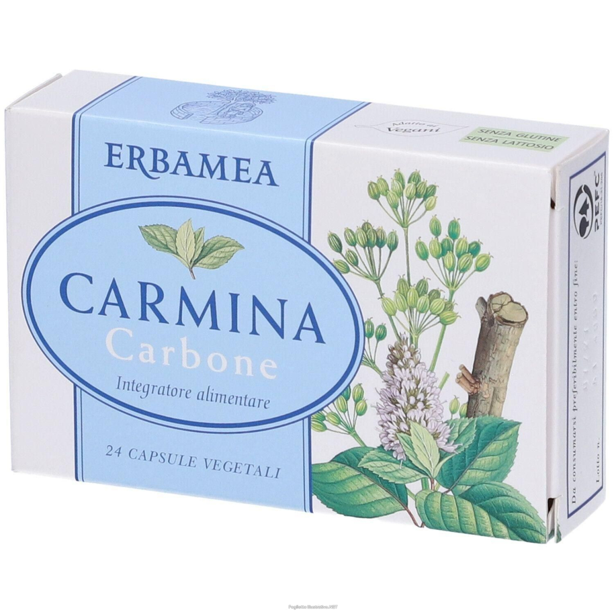 Acquista Online erbamea carmina carbone capsule vegetali 4x12 g e Cerca l'offerta più bassa