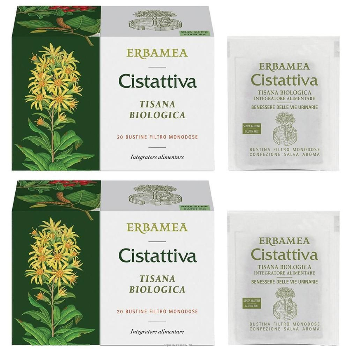 Acquista Online erbamea cistattiva tisana bustine filtro 2x30 g tè e Cerca l'offerta più bassa