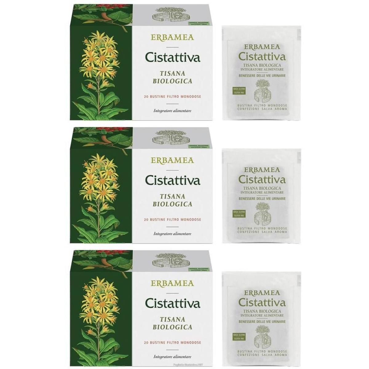 Acquista Online erbamea cistattiva tisana bustine filtro 3x30 g tè e Cerca l'offerta più bassa