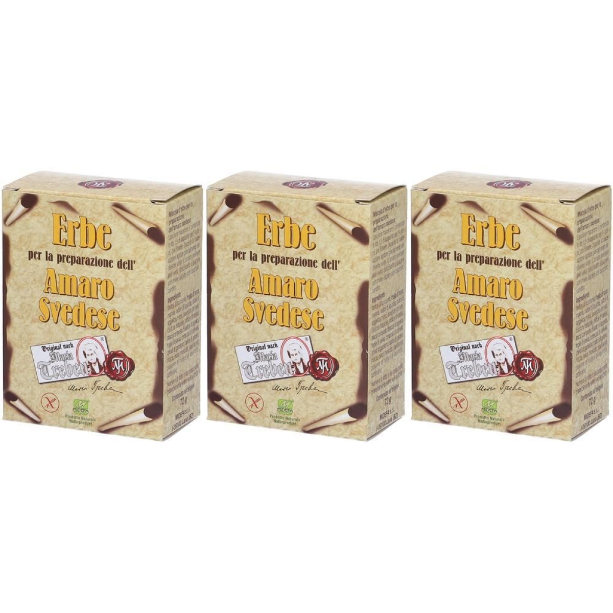Acquista Online Erbe per la preparazione dell' amaro svedese maria treben 3x72 g e Cerca l'offerta più bassa