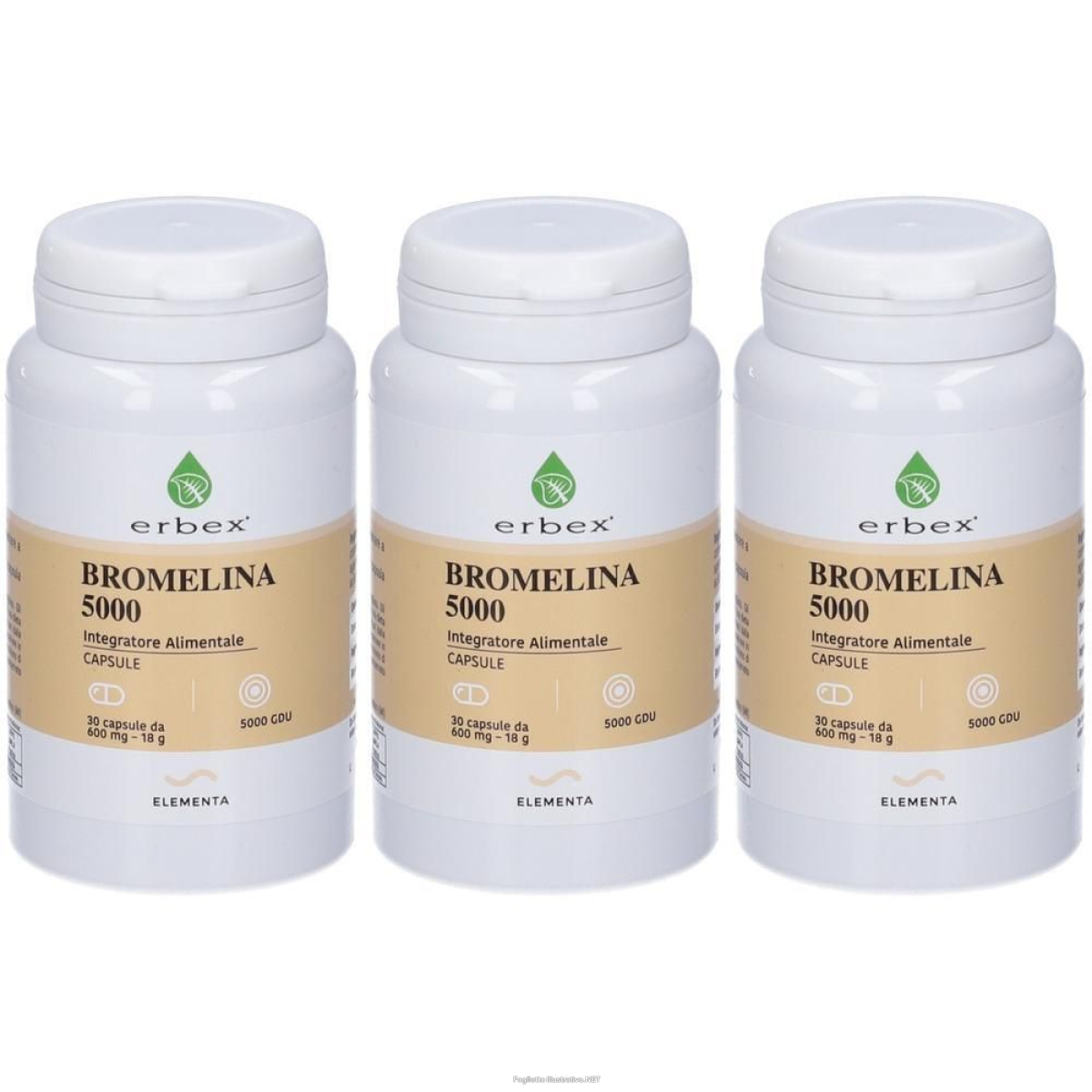 Acquista Online erbex bromelina 5000 capsule 3x18 g e Cerca l'offerta più bassa