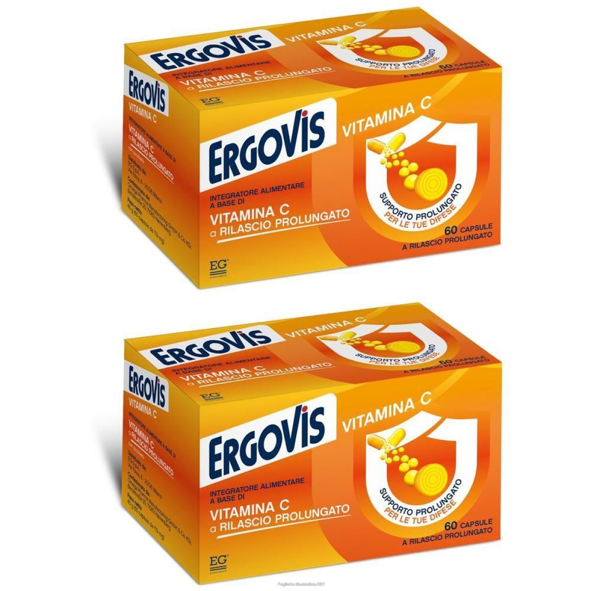 Acquista Online ergovis vitamina c formulazione a rilascio prolungato capsule 2x40 g e Cerca l'offerta più bassa
