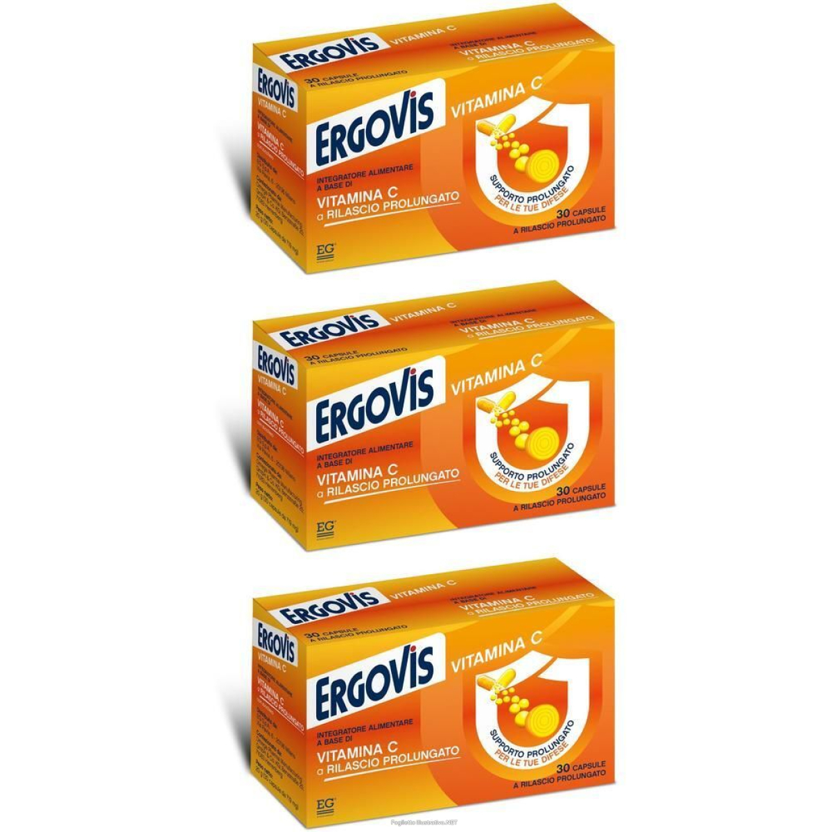 Acquista Online ergovis vitamina c formulazione a rilascio prolungato capsule 3x20 g e Cerca l'offerta più bassa
