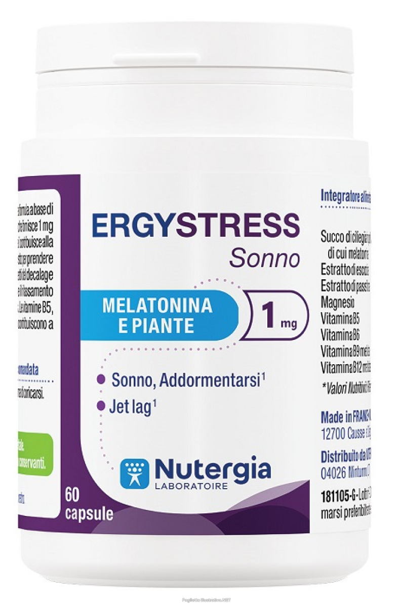 Acquista Online ergystress sonno integratore per ridurre il tempo di addormentamento e attutire i sintomi da jet lag 60 capsule e Cerca l'offerta più bassa