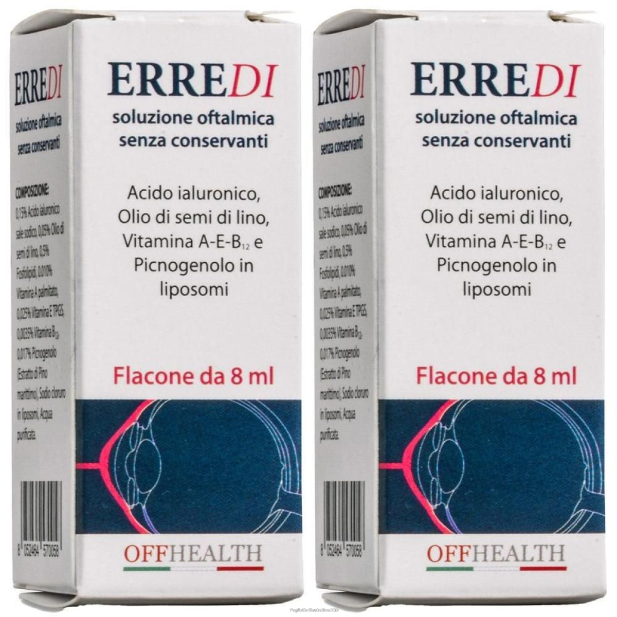 Acquista Online erredi soluzione oftalmica senza conservanti 8 ml 2x8 ml e Cerca l'offerta più bassa