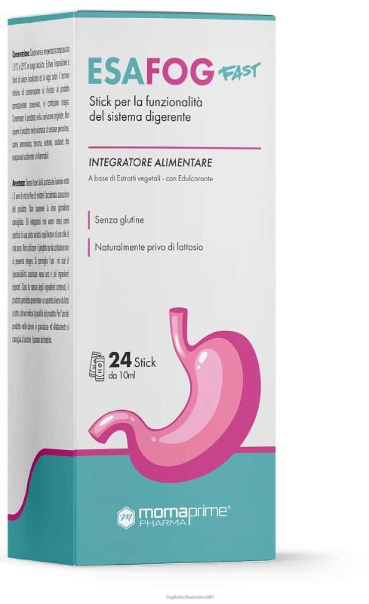 Acquista Online esafog fast integratore per la funzionalità del sistema digerente 24 stick da 10ml e Cerca l'offerta più bassa