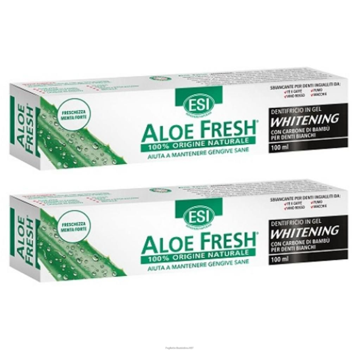 Acquista Online esi aloe fresh whitening dentifricio 2x100 ml e Cerca l'offerta più bassa