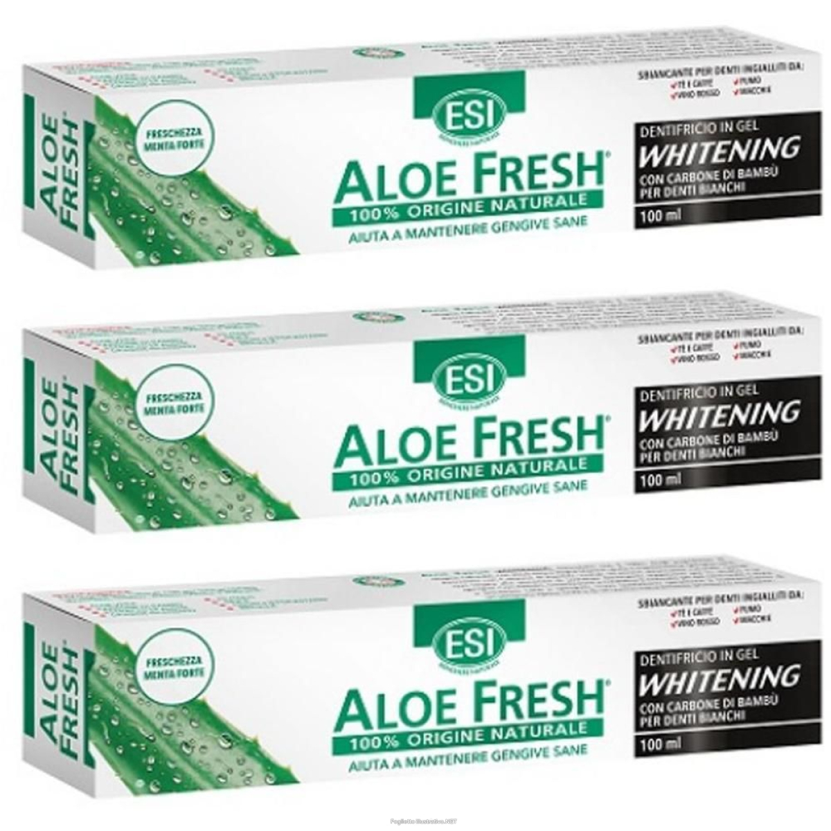 Acquista Online esi aloe fresh whitening dentifricio 3x100 ml e Cerca l'offerta più bassa