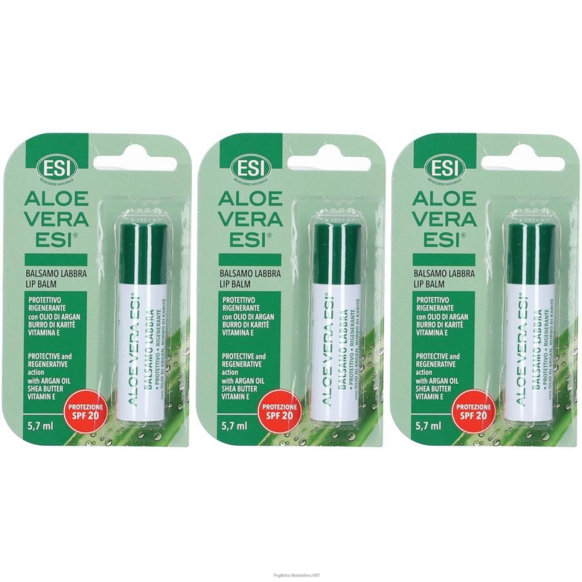 Acquista Online esi aloe vera esi balsamo labbra 3x5,7 g protezione per le labbra e Cerca l'offerta più bassa