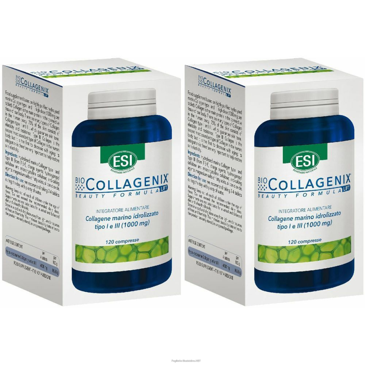 Acquista Online esi biocollagenix® set da 2 2x138 g compresse e Cerca l'offerta più bassa