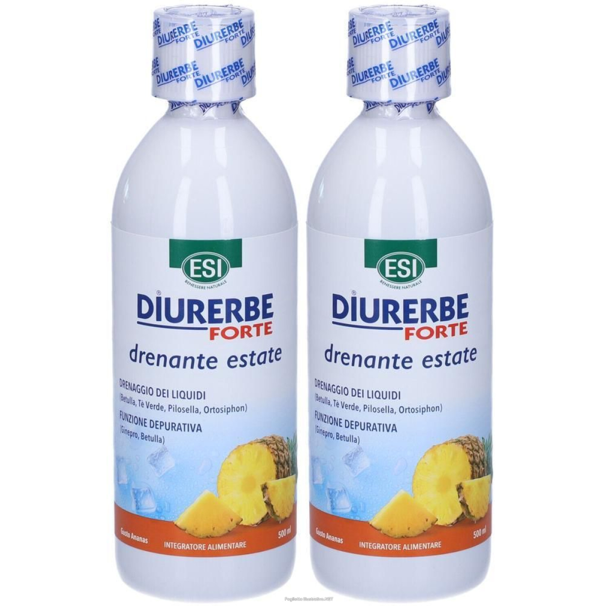 Acquista Online esi diurerbeforte drenante ananas 2x500 ml soluzione orale e Cerca l'offerta più bassa