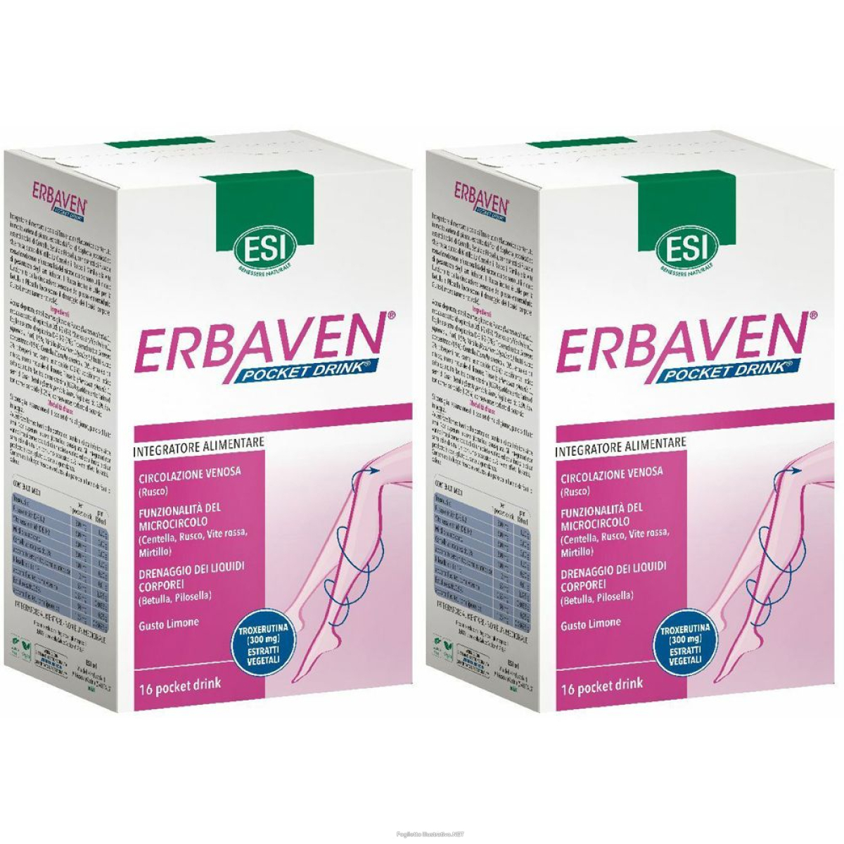 Acquista Online Esi Erbaven Pocket Drink Set da 2 2x16x20 ml Soluzione Orale e Cerca l'offerta più bassa