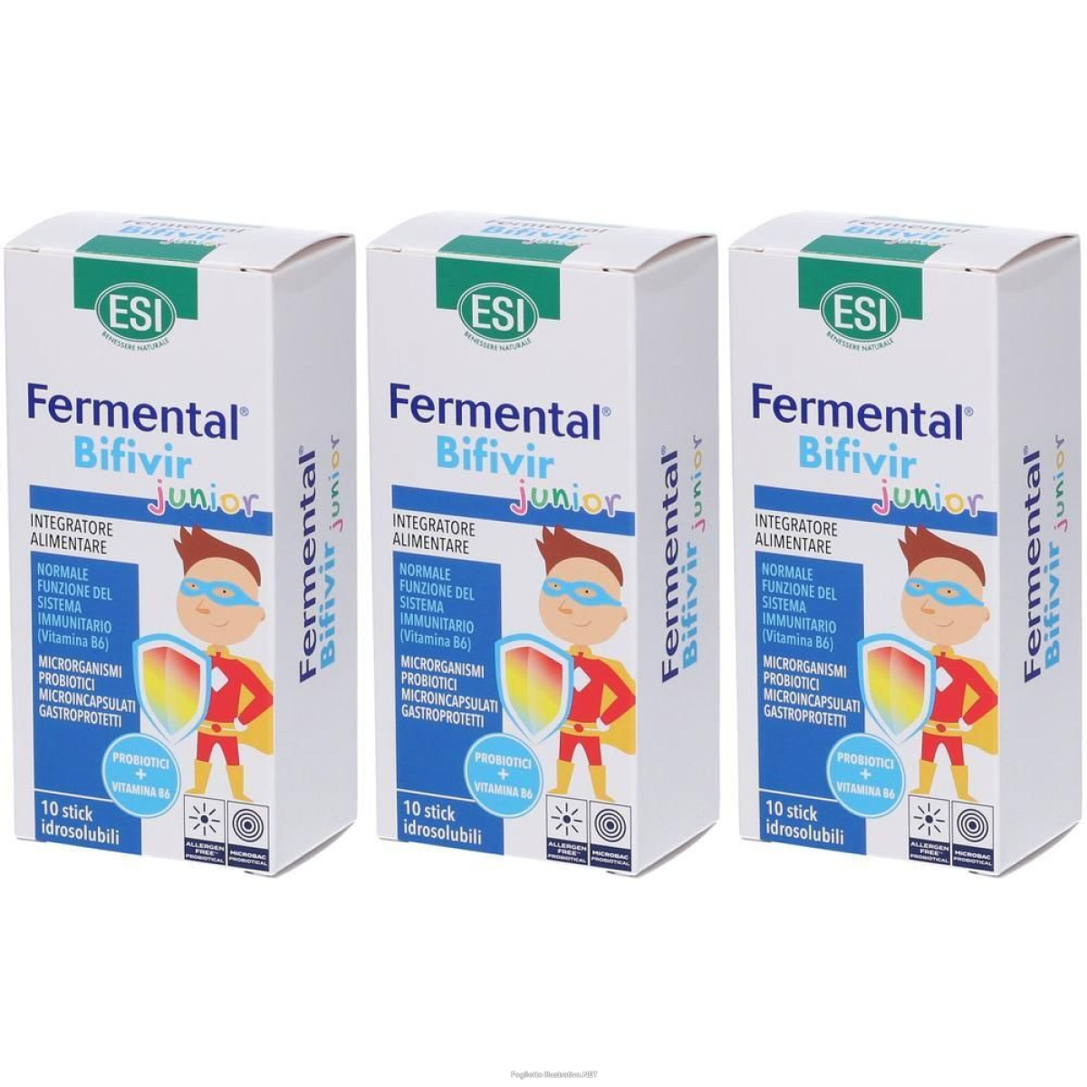 Acquista Online esi fermental bifivir junior 10 stick idrosolubili 3x18 g e Cerca l'offerta più bassa