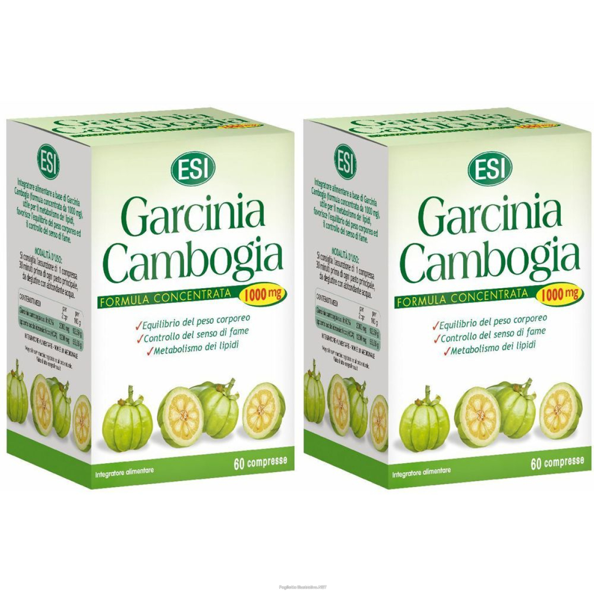 Acquista Online esi garcinia cambogia 1000 mg set da 2 2x60 pz compresse e Cerca l'offerta più bassa