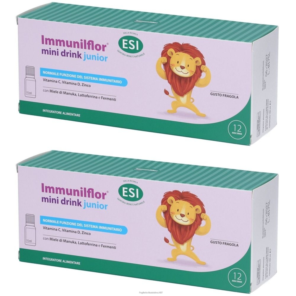 Acquista Online esi immunilflor junior flaconcini gusto fragola set da 2 2x180 ml solu e Cerca l'offerta più bassa