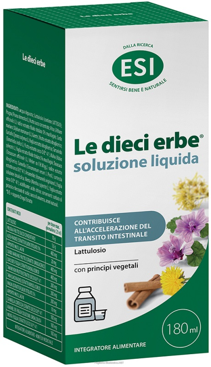 Acquista Online esi le dici erbe soluzione liquida 180 ml integratore per favorire l'accelerazione del transito intestinale e Cerca l'offerta più bassa