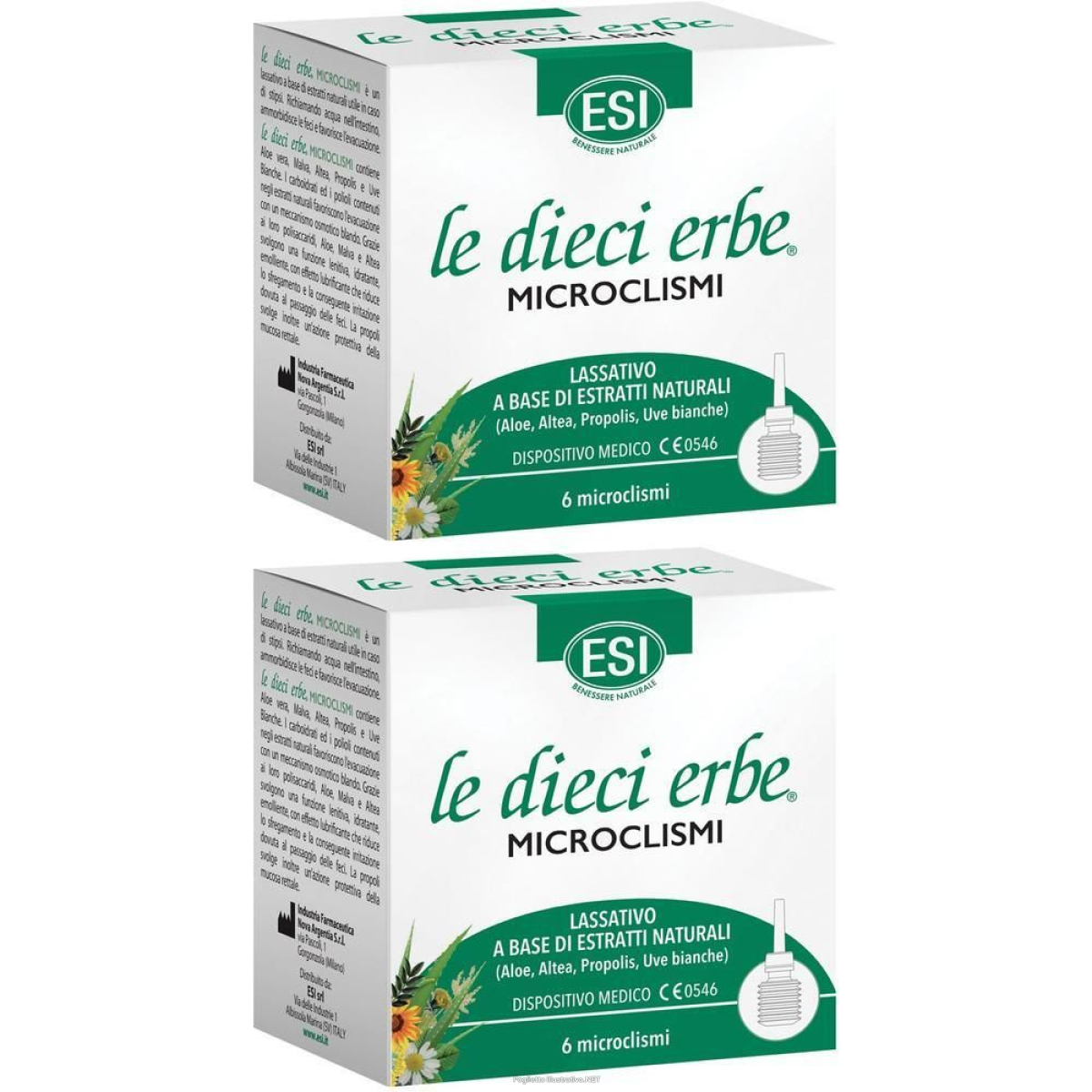 Acquista Online esi le dieci erbe microclismi 6 pezzi 2x6x10 g clistere e Cerca l'offerta più bassa