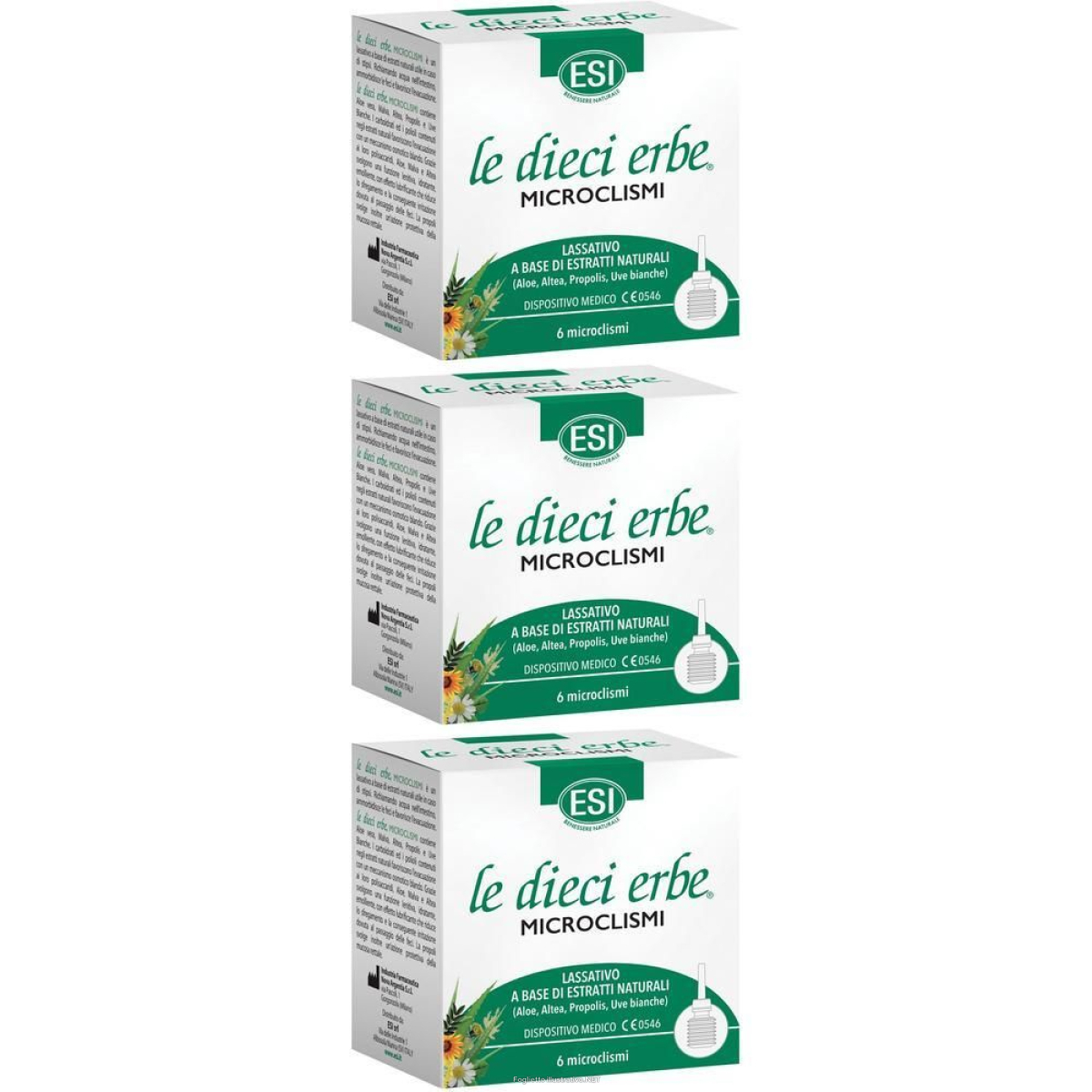 Acquista Online esi le dieci erbe microclismi 6 pezzi 3x6x10 g clistere e Cerca l'offerta più bassa