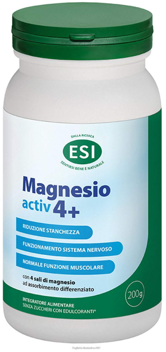 Acquista Online esi magnesio activ 4+ integratore 4 sali di magnesio polvere 200 g e Cerca l'offerta più bassa